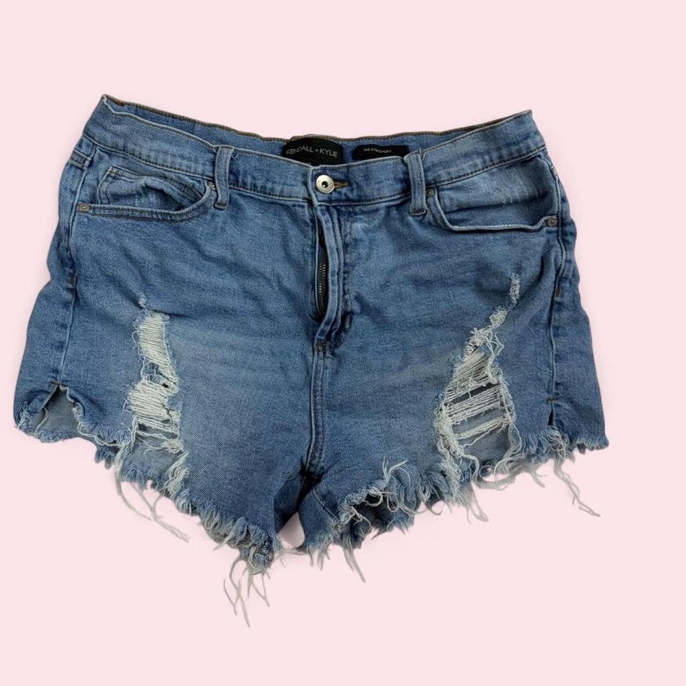Kendall + Kylie Distressed Denim Cutoff Shorts The Icon Short Wash 13/31